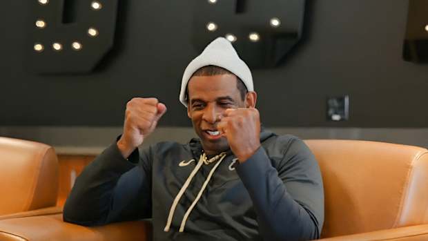 Deion Sanders inside the Champion Center at Colorado